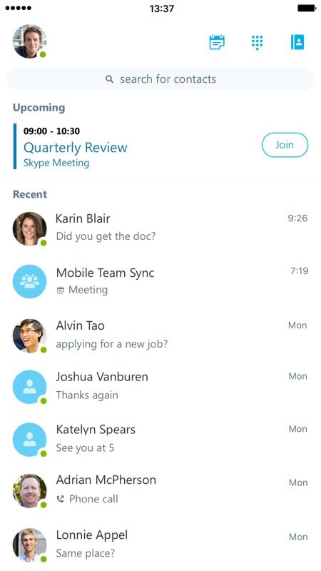 skype版本ios